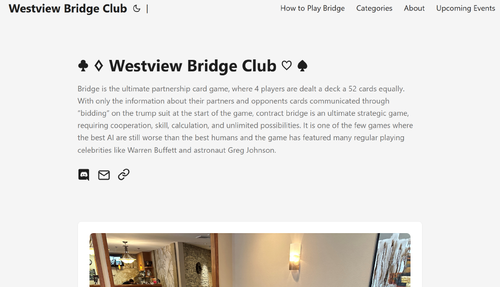 Westview Bridge Club Blog Site